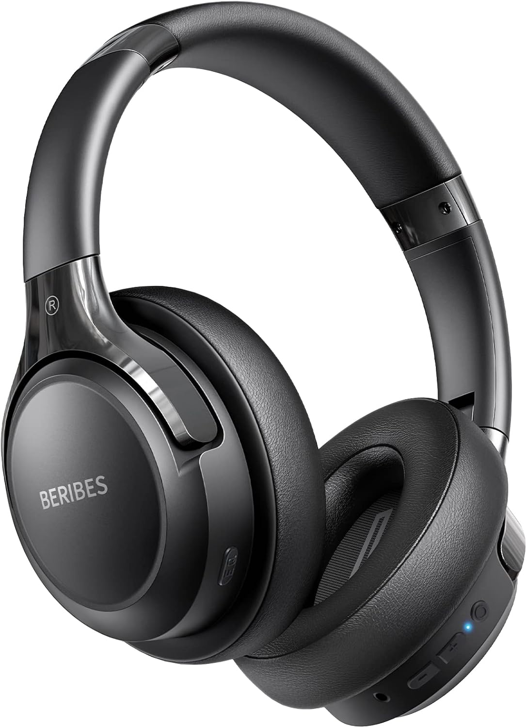 BERIBES Bluetooth Headphones Over Ear, 65H Playtime and 6 EQ Music Modes Wireless Headphones with Microphone, HiFi Stereo Foldable Lightweight Headsets, Deep Bass for Home Office Cellphone PC Ect. - Image 2