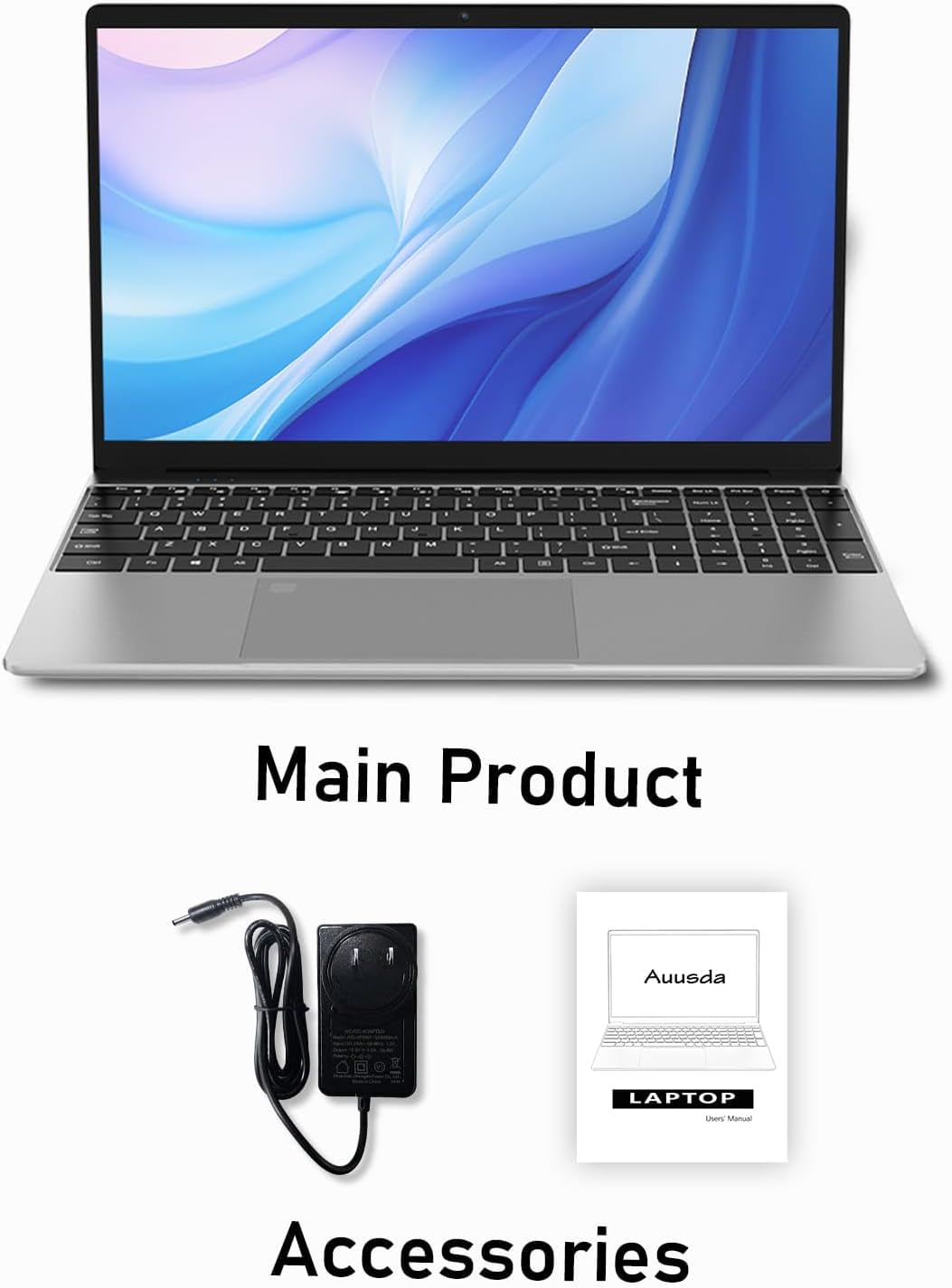 15.6" Laptop Computer, 16GB RAM, 1TB NVMe, 4C4T N95 Up to 3.4GHz, FHD Display, Backlit Keyboard, Fingerprint Reader, Big 8000mAh Battery, Win11 Pro, Upgradable to 10TB Storage, Silver, T152A - Image 9