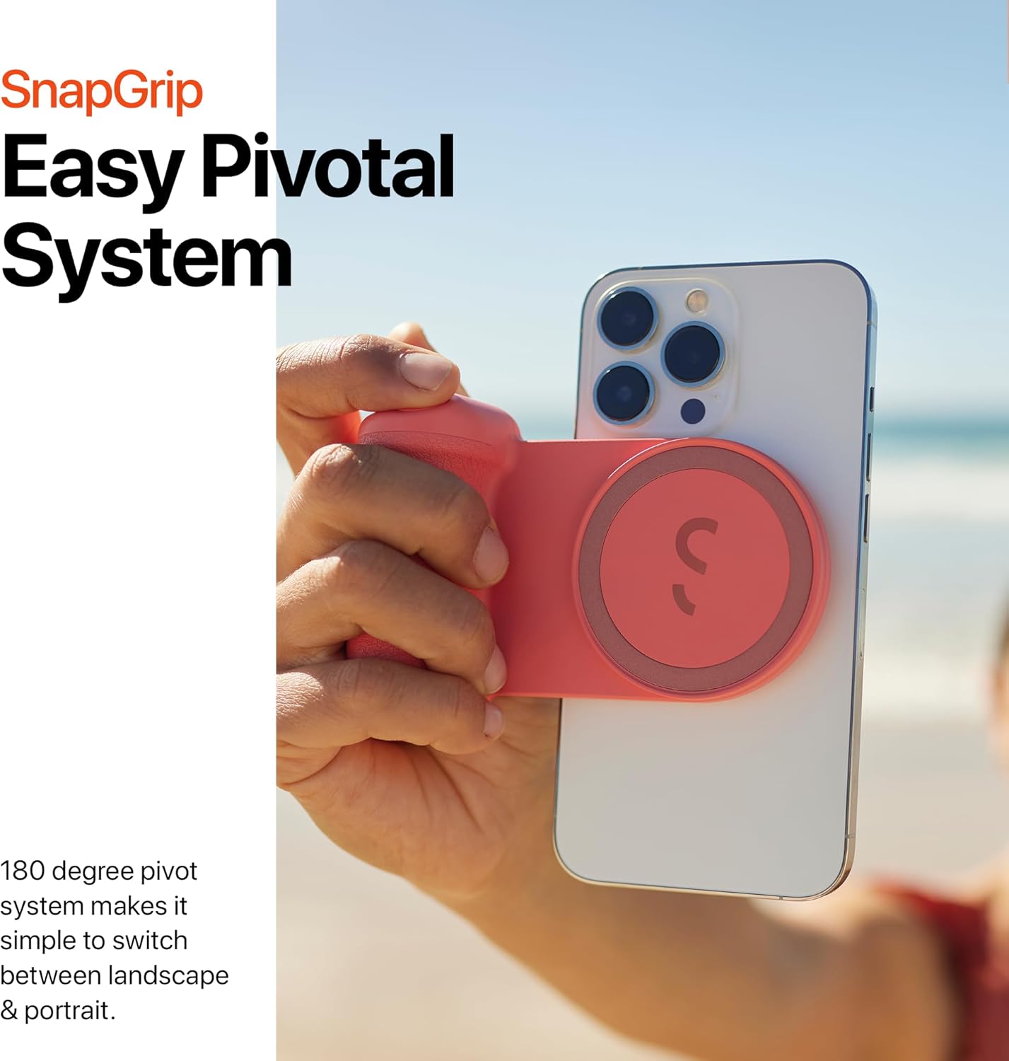 ShiftCam SnapGrip - Mobile Phone Camera Grip with Wireless Shutter Button - Magnetic Mount Snaps on to Any Phone - Built in Powerbank with Qi Wireless Charging - Tabletop Dock | Midnight - Image 6