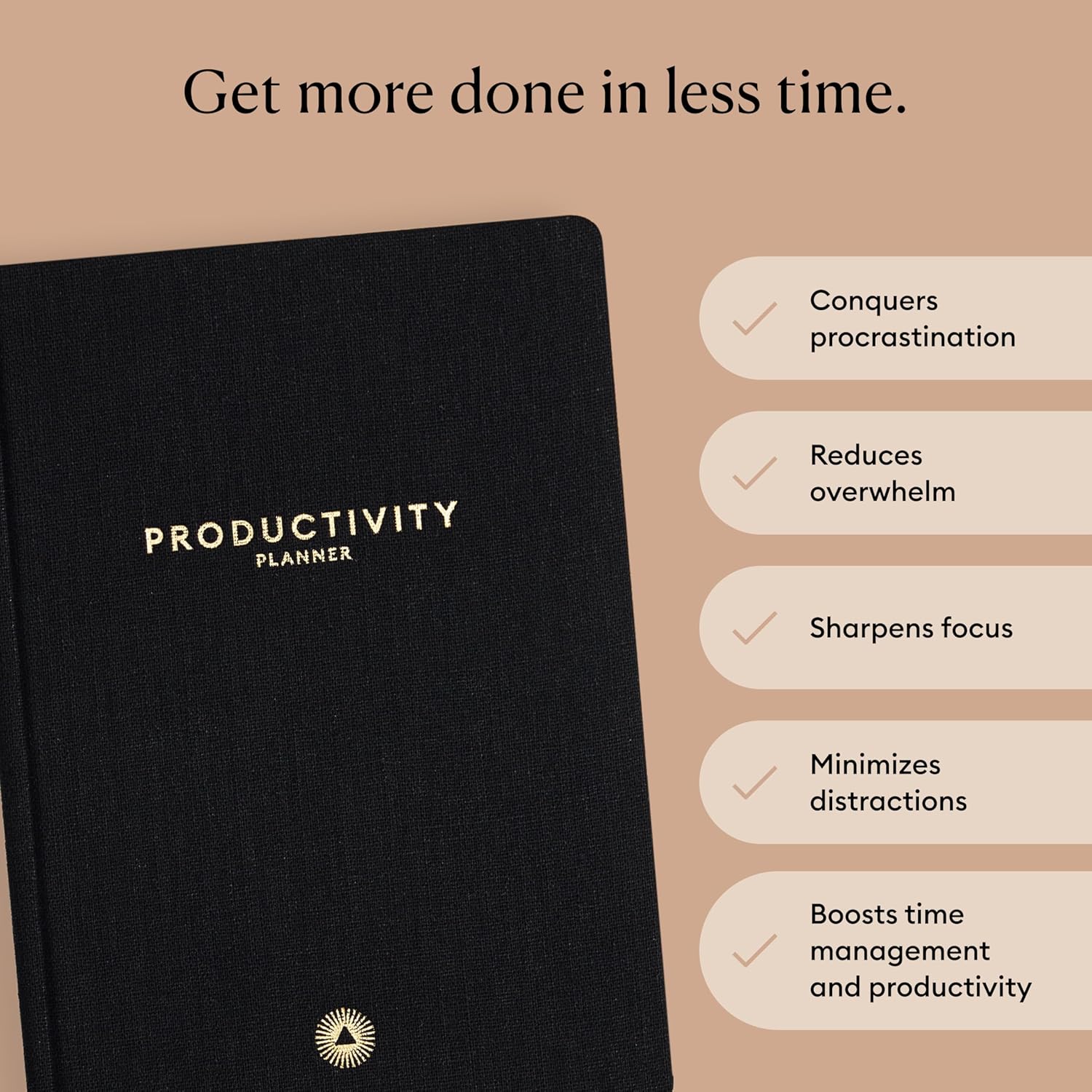 Intelligent Change 3-Month Productivity Planner 2025, Productivity Tools for Time Management & Mindfulness, Daily Planner To Do List, A5 Undated Quarterly Planner (Black) - Image 3